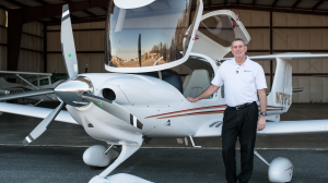 John Armstrong with a DA40