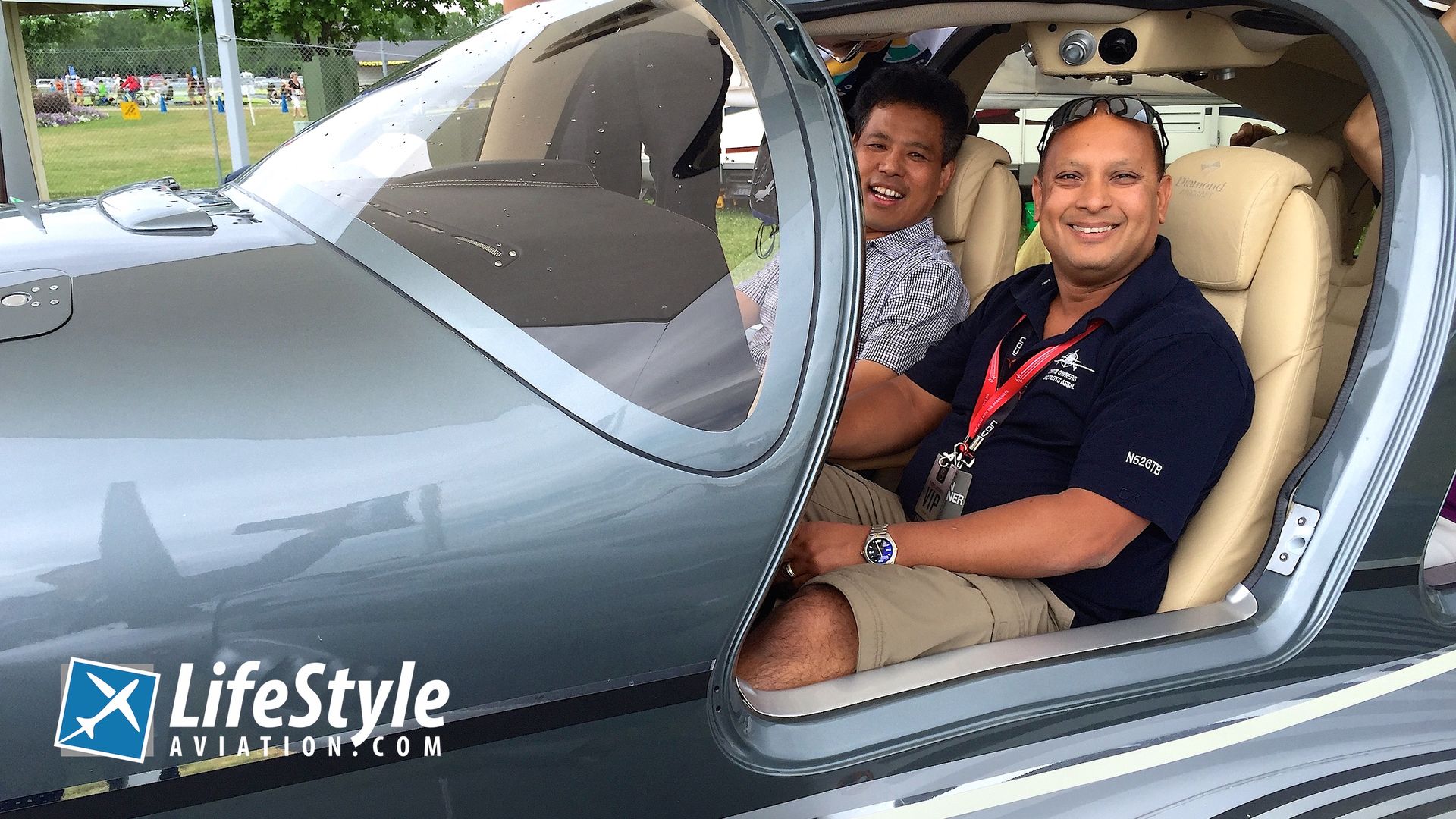 Sitting in a DA62 at OshKosh 2016